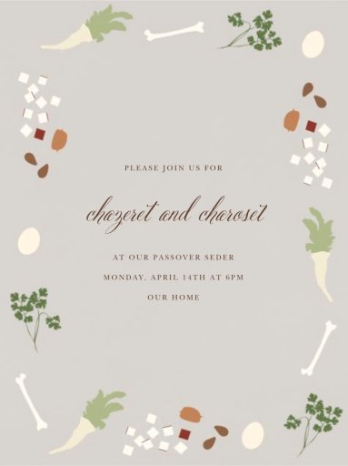 Seder - Passover Invitation by Paperless Post