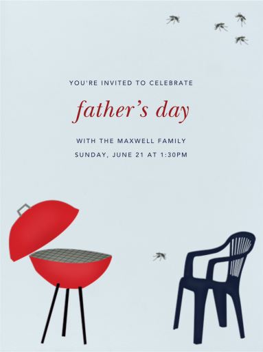 BBQ and Mosquito - Father's Day Invitation by Paperless Post
