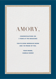 Bold Line (Tall) - Business Greeting Card by The Indigo Bunting