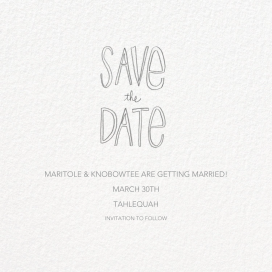 Save The Date Handwriting by Linda and Harriett