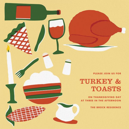 Pies and Thighs - Thanksgiving Invitation by Paperless Post