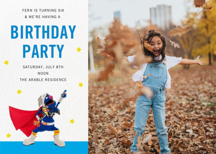 Super Grover Photo - Birthday Invitation by Sesame Street