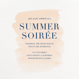 Basic Brushstroke - Summer Party Invitation by Sugar Paper
