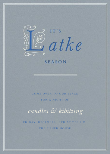 Latke Season - Hanukkah Invitation by Paperless Post