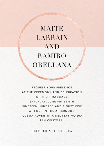 Metallic Circle - Wedding Invitation by Paperless Post