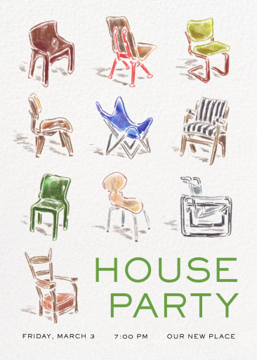 Take A Seat - Invitation by Sam Crosby