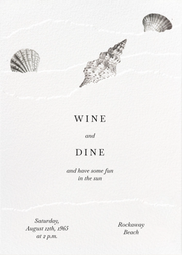 Waves and Seashells - Summer Party Invitation by Paperless Post