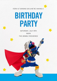 Super Grover - Birthday Invitation by Sesame Street