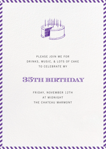 Stripe Border - Birthday Invitation by Paperless Post