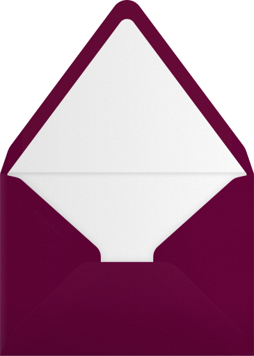 Minimalist Poppy Border Invitation Envelope