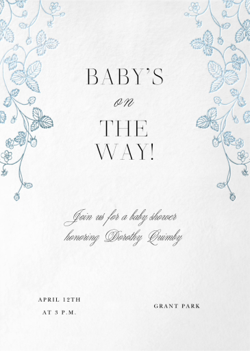 Strawberry Dreams - Baby Shower Invitation by Paperless Post