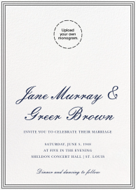 Lining Up - Wedding Invitation by Paperless Post