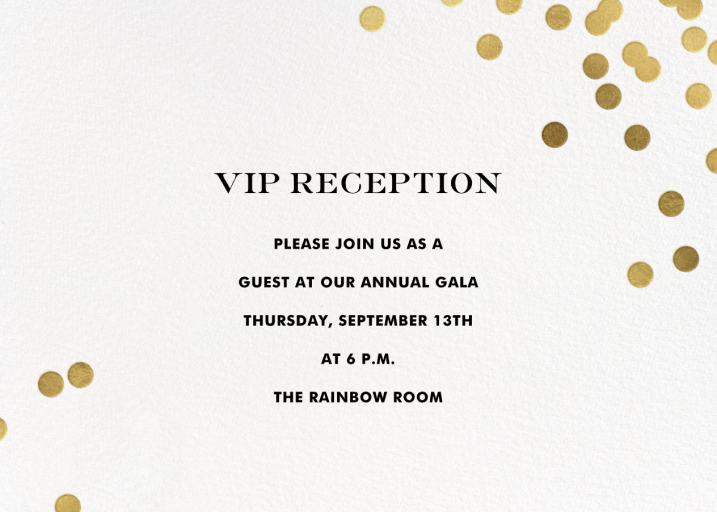Confetti kate spade new york - VIP Event Invitation by kate spade new york