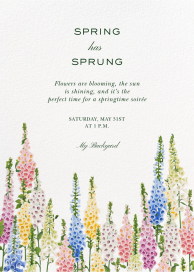 Forever Foxgloves - Spring Party Invitation by Oscar de la Renta