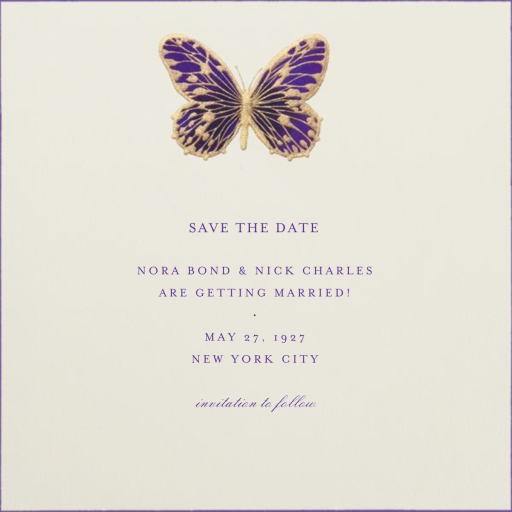 Hand Painted Butterfly - Ramadan & Eid Invitation by Bernard Maisner