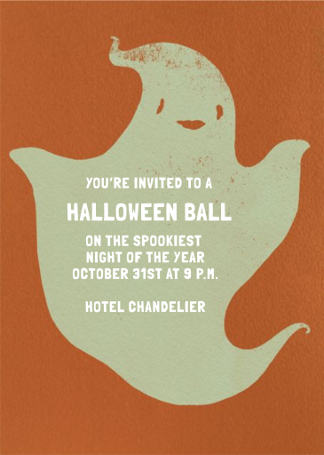 Friendly Ghost Halloween Invitation