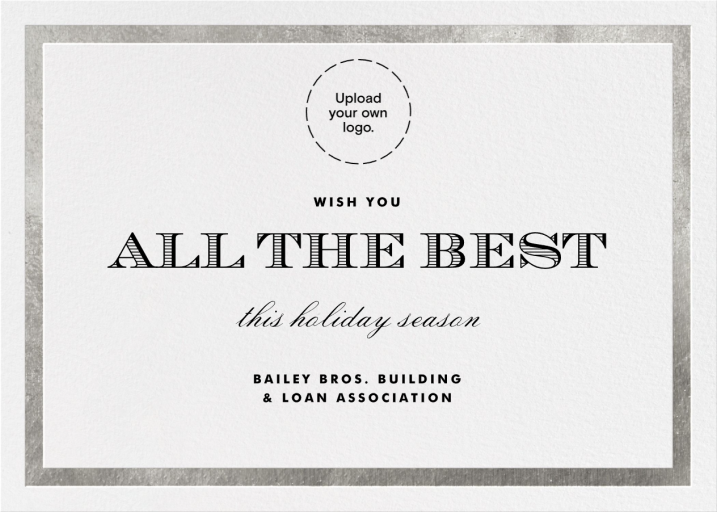 Foiled Frame Non-Photo - Christmas Card by Paperless Post