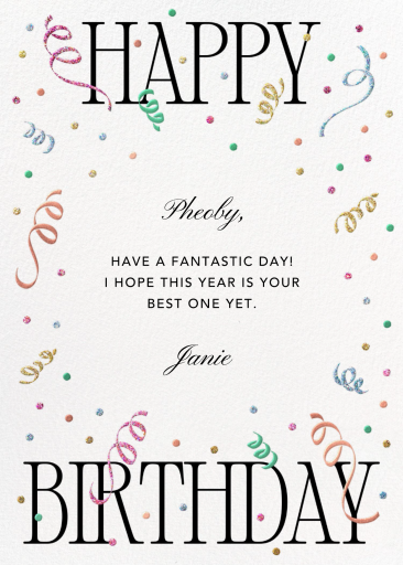 Confetti Explosion - Birthday Card by Paperless Post