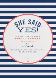 Nautical Stripe Bridal Shower by Crate & Barrel