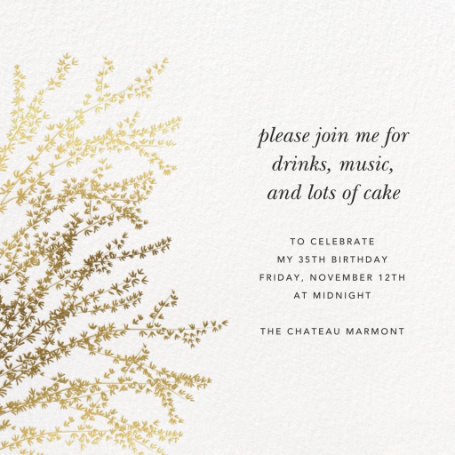 Forsythia Branch - Birthday Invitation by Paperless Post