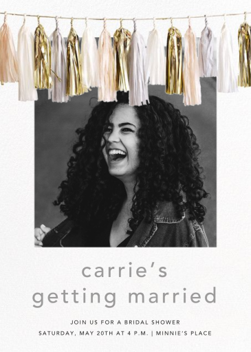 Photo & Tassel Garland Invitation