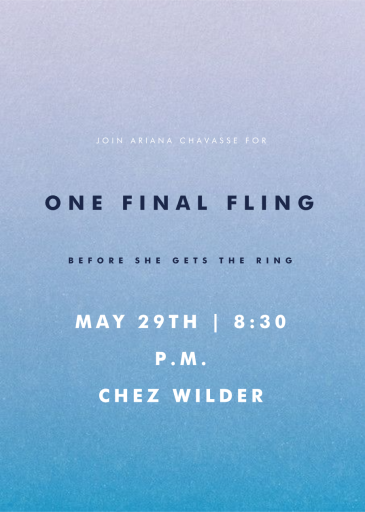 Gradient Full - Bachelorette Party Invitation by Paperless Post