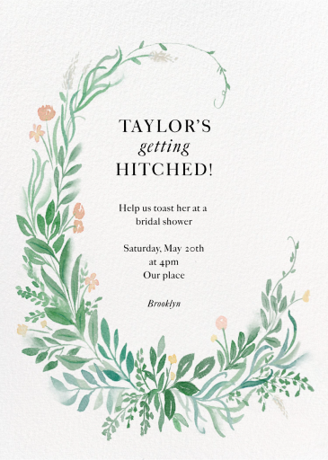 Floral Arc - Bridal Shower Invitation by Paperless Post