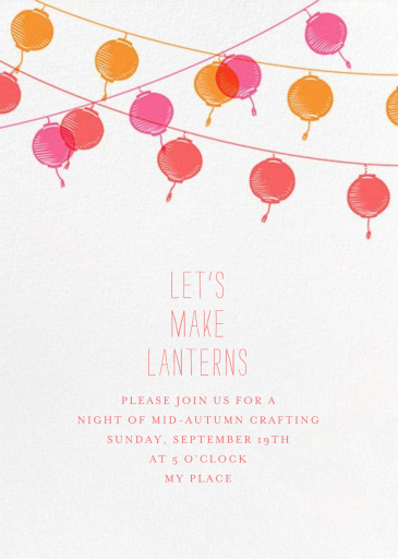 Golden String Lanterns - Summer Party Invitation by Paperless Post