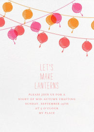 Golden String Lanterns - Mid-Autumn Festival Invitation by Paperless Post