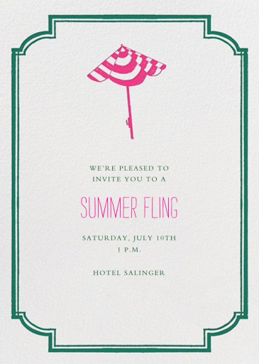 Under the Umbrella - Summer Party Invitation by Mr. Boddington's Studio