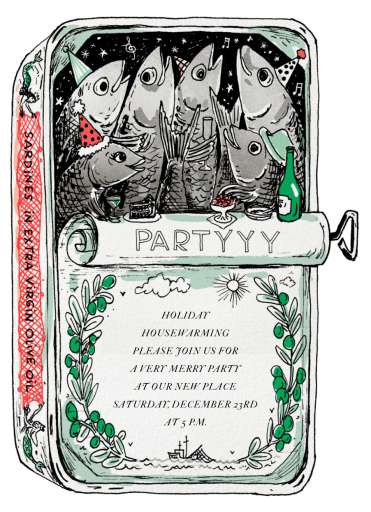 Festive Sardines - Celebration Invitation by Joana Avillez
