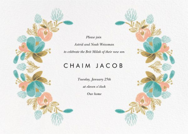 Classic Garland - Bris/Baby Naming Invitation by Rifle Paper Co.