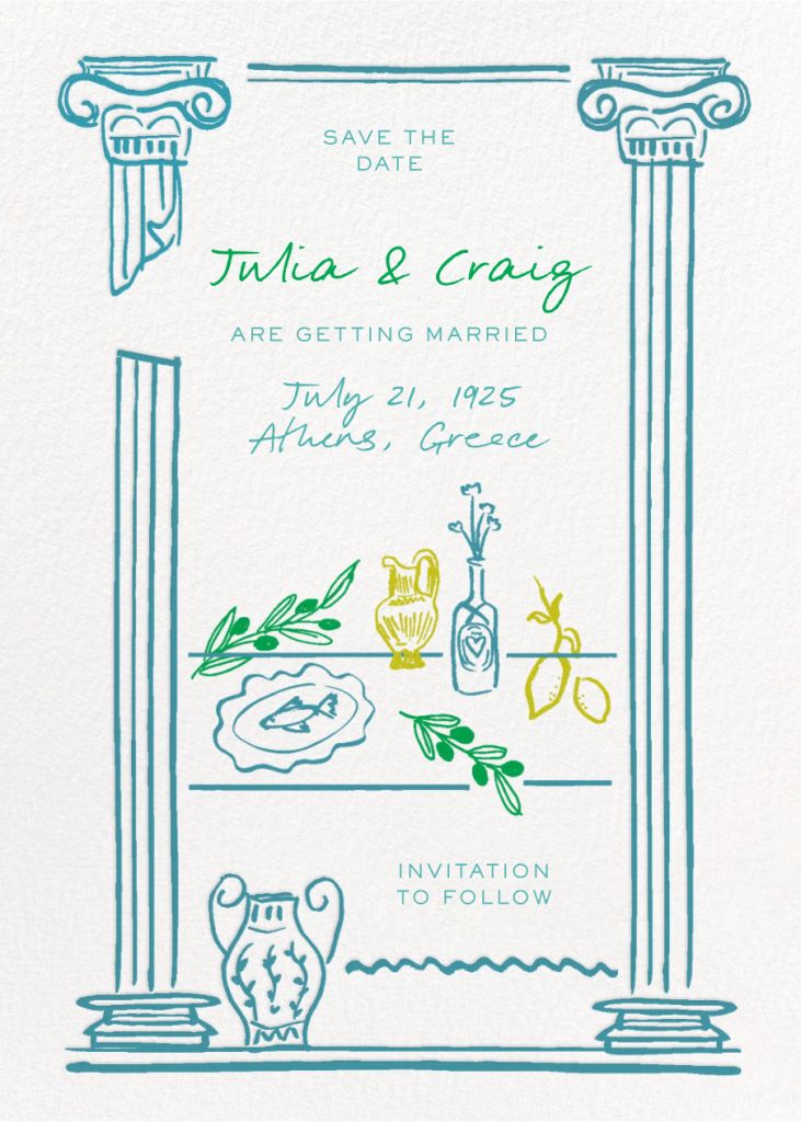 Iconic Columns Invitation