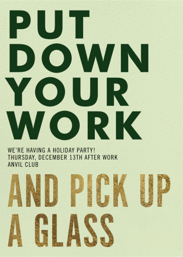 Colorblock Lettering - Corporate Holiday Party Invitation by Paperless Post