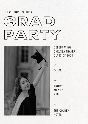 Mostrar factura - Invitación a la fiesta de graduación de Paperless Post