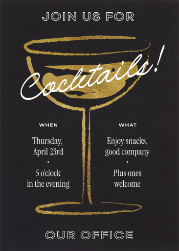 Cocktail Impression - Cocktail Party Invitation by Paperless Post
