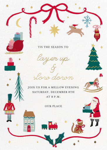 Christmas Icons - Christmas Party Invitation by Meri Meri