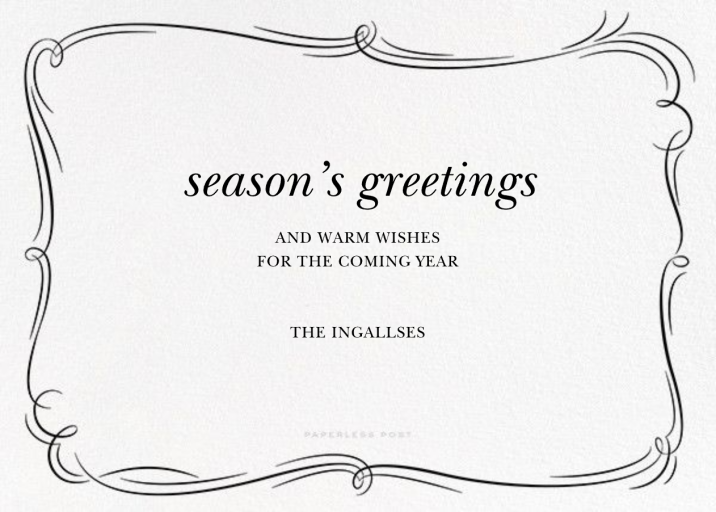 Plume - Photo - Holiday Card by Paperless Post - Back