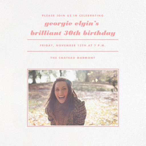 Square Centered - Birthday Invitation by Paperless Post