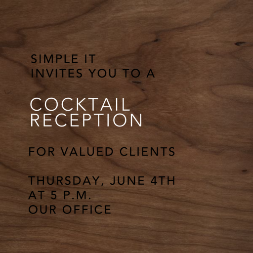 Wood Grain Dark - Cocktail Party Invitation by Paperless Post