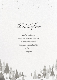 Snow Pine Valley (Tall) - Holiday Party Invitation by Paperless Post