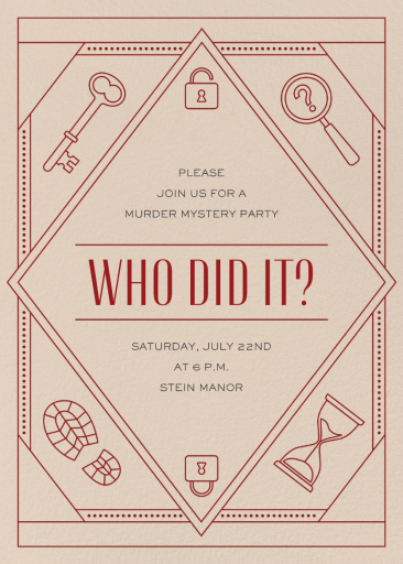 Crack the Code - Murder Mystery Invitation by Paperless Post