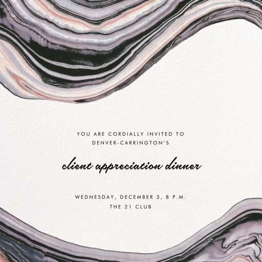 Marbleized - Corporate Reception Invitation by Kelly Wearstler