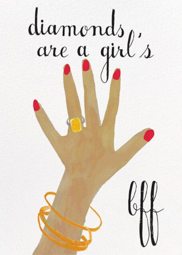 Diamonds Are a Girl's Best Friend - Congratulations Card by Mr. Boddington's Studio