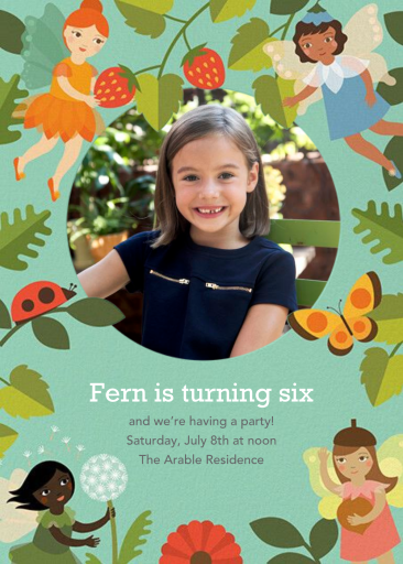 Fairy Garden (Photo) - Birthday Invitation by Petit Collage