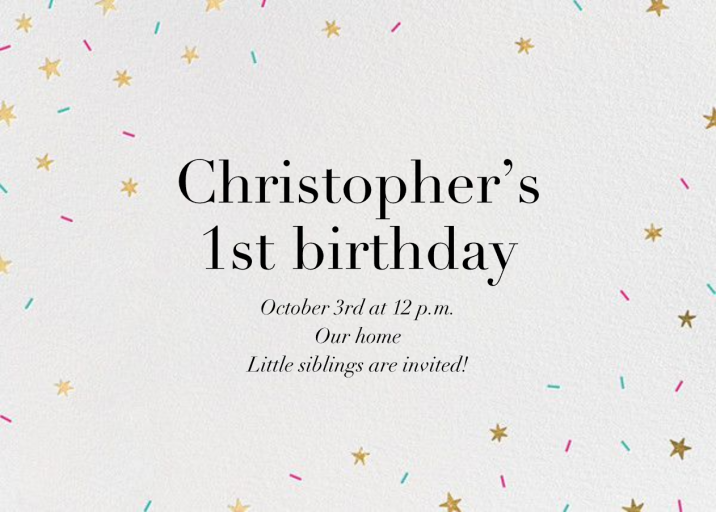 Starfetti - Birthday Invitation by Paperless Post