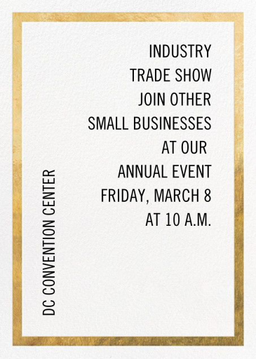 Simple Gold Border by Paperless Post