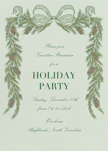 Longleaf (Holly Hollon) - Holiday Party Invitation by Dogwood Hill