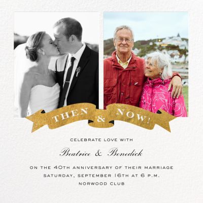 Wedding anniversary deals invitations