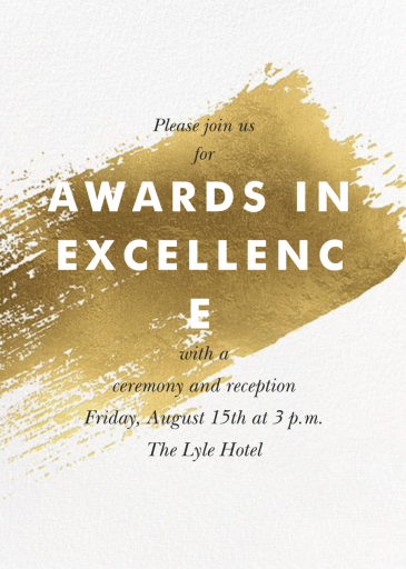 Modern Brushstroke - Awards Ceremony Invitation by Paperless Post